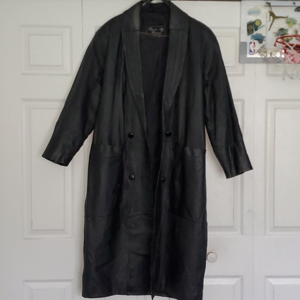 Leather coat